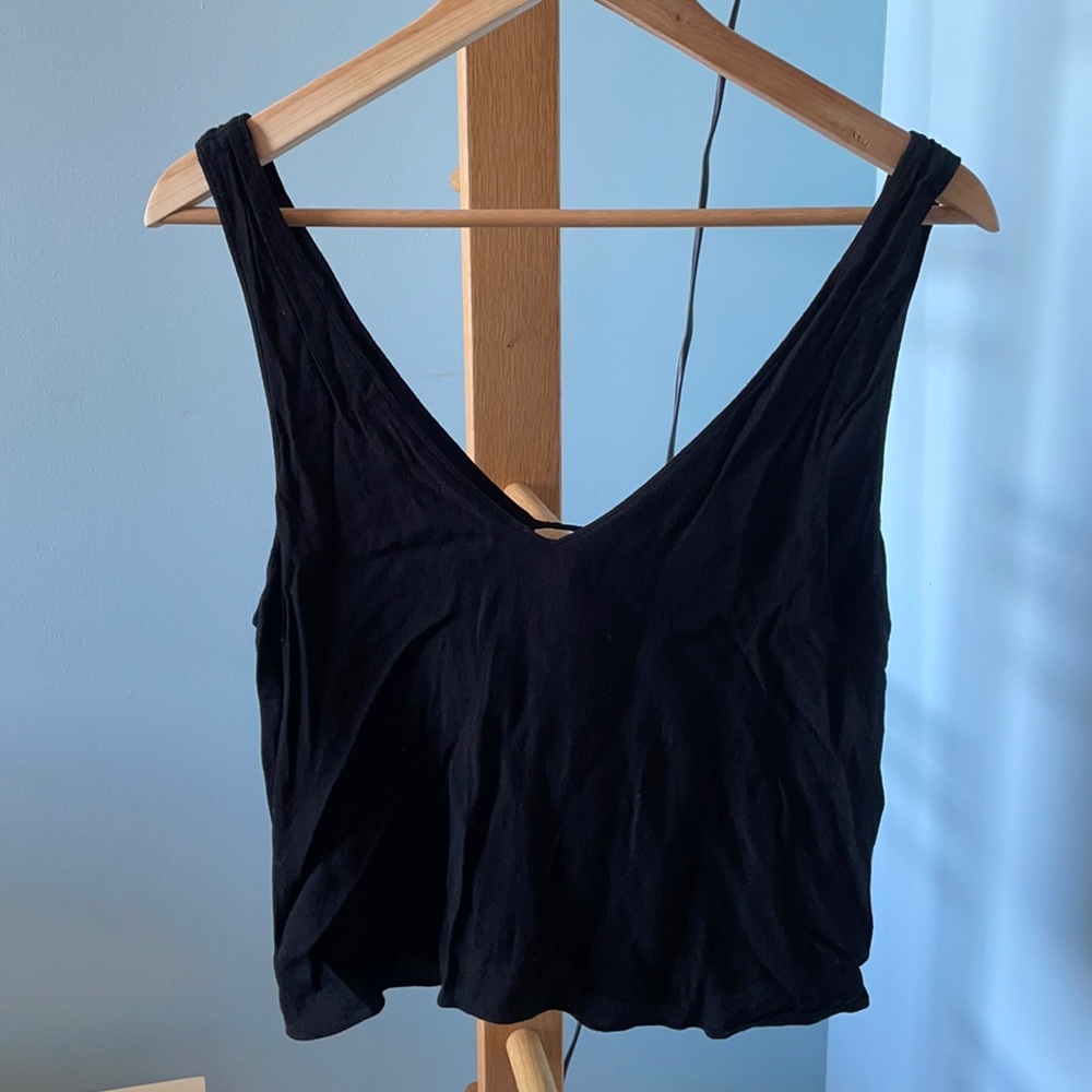 Aritzia - black top with open back